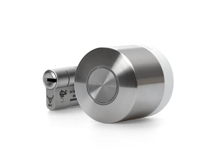 Nuki Smart Lock Ultra\, serrure électronique avec Bluetooth\, WiFi & Matter\, Intégration domotique facile\, Déverrouiller la porte à distance\, avec 3 modes de verrouillage différents