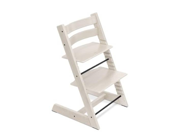 Stokke Tripp Trapp® Stuhl, Buchenholz Weißwash – verstellbar, ergonomisch