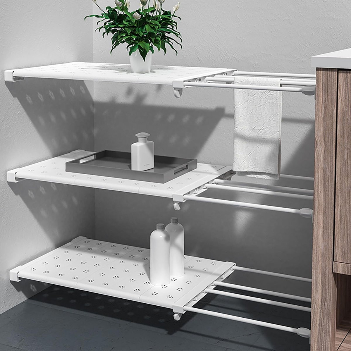 MTTProducts Uitbreidbare Plank - Verstelbare Kastplank - Breedte: 35 cm