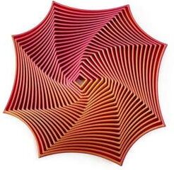 Inspired Finds Octagonal 3D Geometric Fidget Toy For Stress Relief Sensory And Party Games red