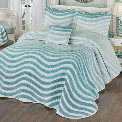 Touch of Class Horizon Aqua Grande Bedspread Set, California King, Aqua