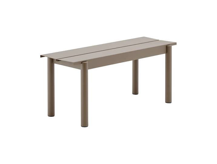 Muuto Banc Linear steel bench 110x34 cm Taupe