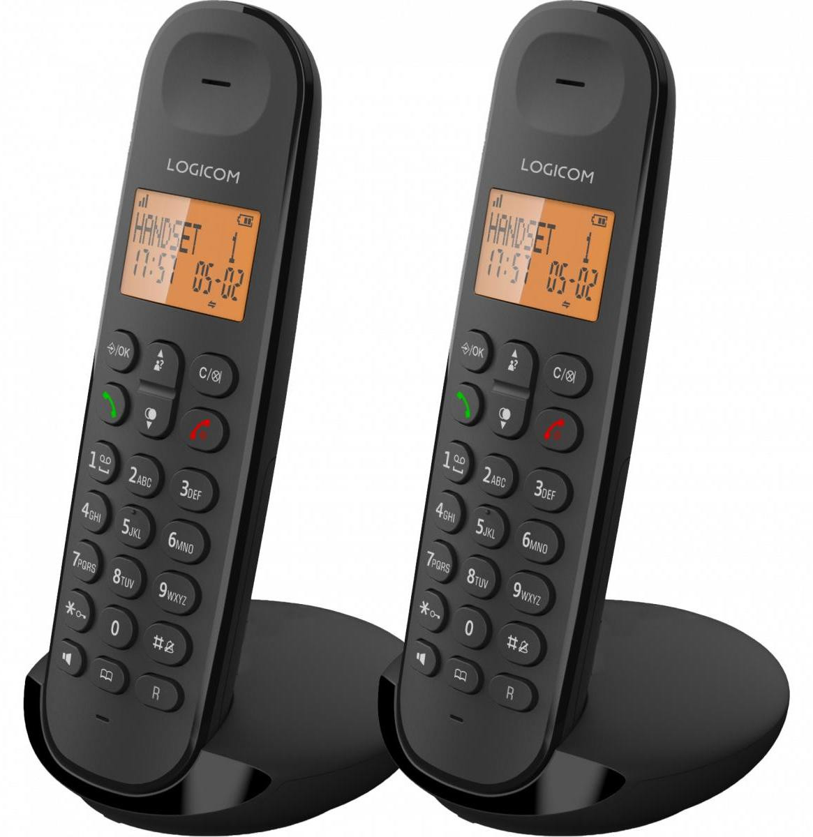 Logicom DECT duo-telefoon ILOA 250 met handsfree functie, zwart