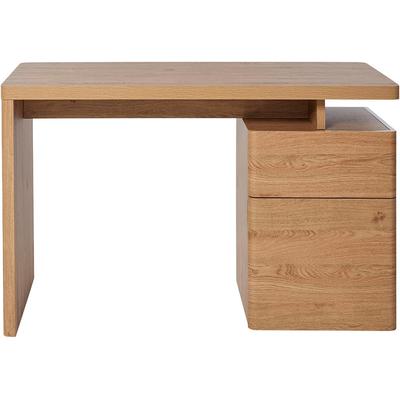 Schreibtisch JAHNKE "CU-LIBRE 120", braun (montana eiche, montana eiche, montana eiche), B:120cm H:76cm T:55cm, Tische, Schreibtisch, platzsparender Arbeitsplatz, 1 Schublade & 1 Tür, Breite: 120 cm