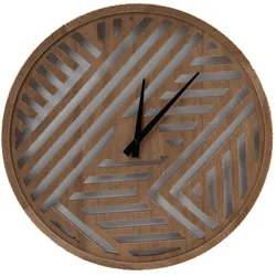 Reiseuhr 40 cm - Braun Rund Holz Amadeus 40x3.5 cm
