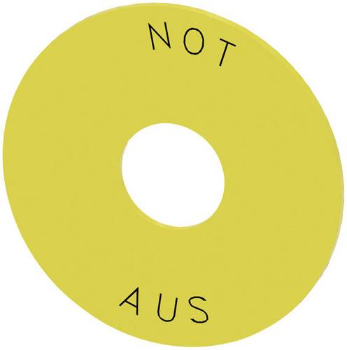Siemens 3SU1900-0BB31-0AS0 3SU19000BB310AS0 Unterlegscheibe rund (Ø) 75mm NOT-AUS Gelb, Schwarz 10St.