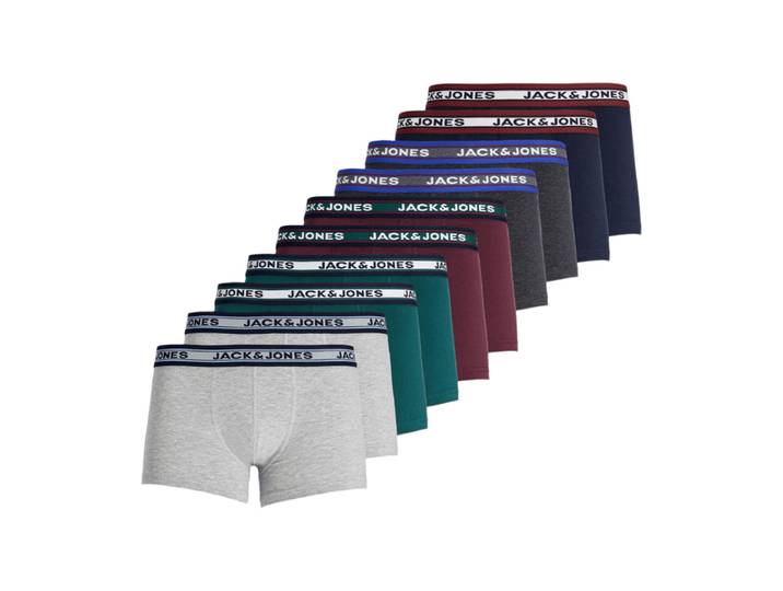 JACK&JONES Additionals Jacsolid Boxers Lot de 10 Noos