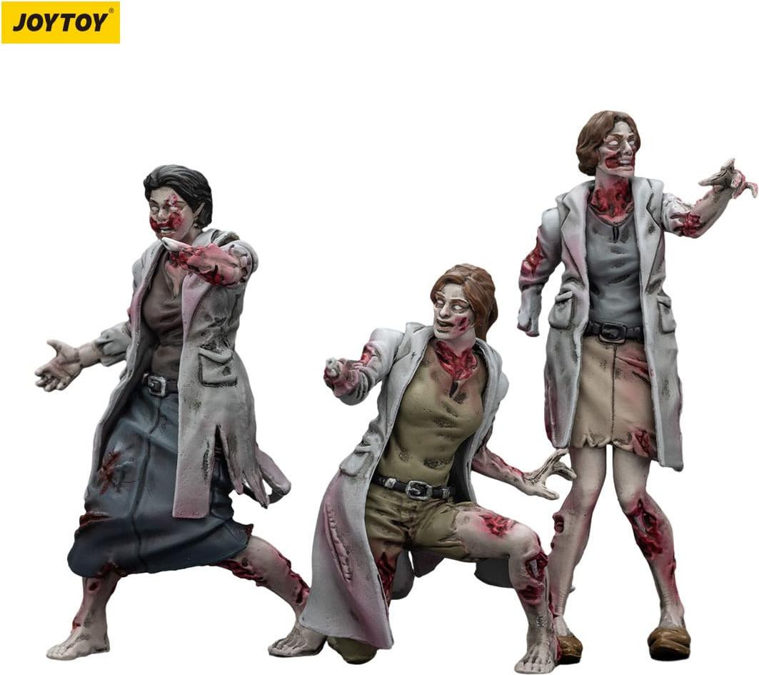 Joy Toy Zombie Dark Source actiefiguren set van 3 Medics, 8 cm