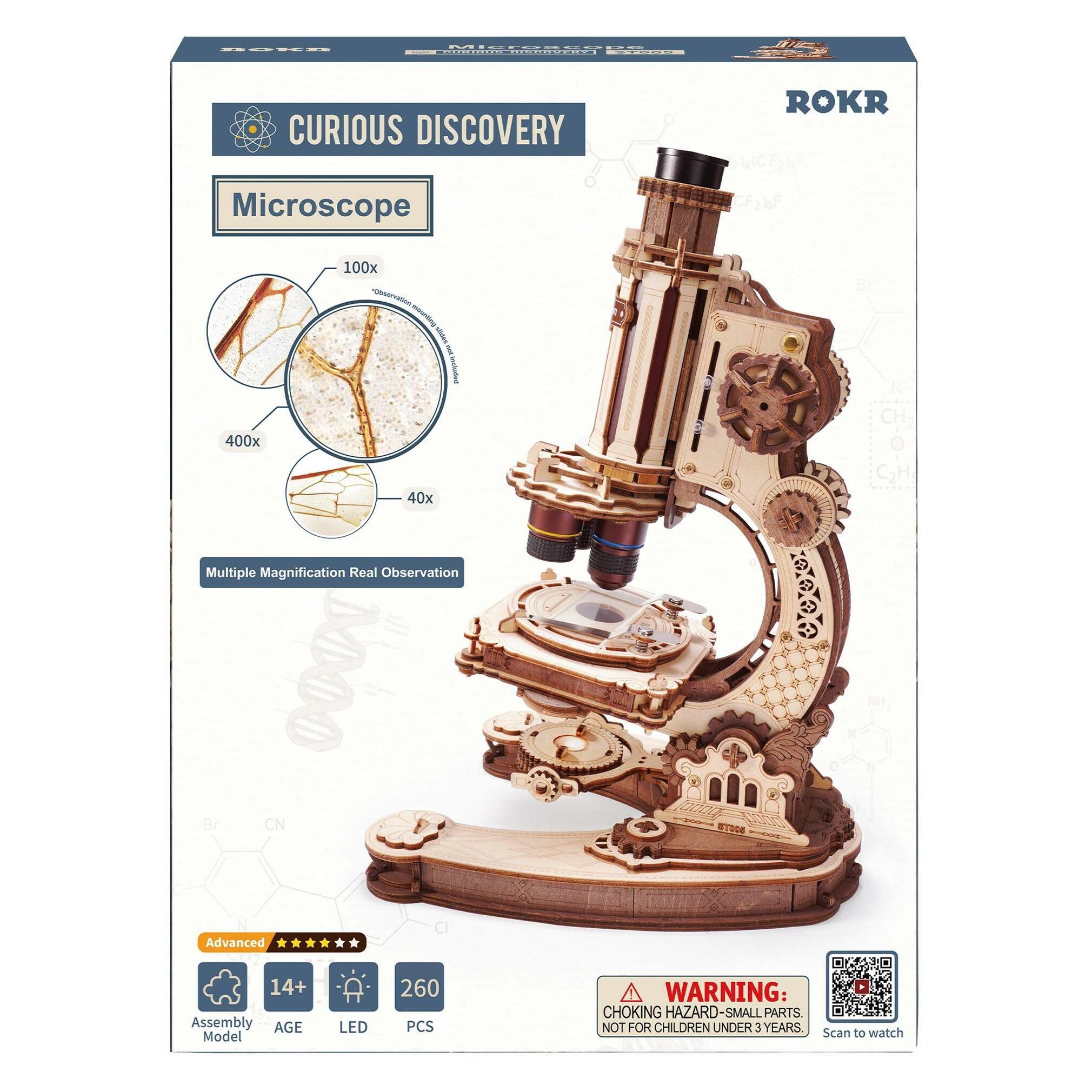 Robotime ROKR ROKR Mikroskop 3D-Holzpuzzle Holz (ST005)
