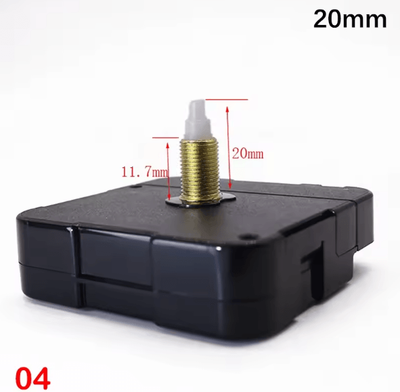Inspire Curations Silent Quartz Clock Movement Kit DIY Long Shaft Wall Clock Repair Mechanism 20mm