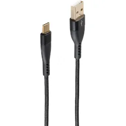 SHVP BS20-71025 - Sync- & Ladekabel, USB-A -> USB-C, 1,0 m schwarz