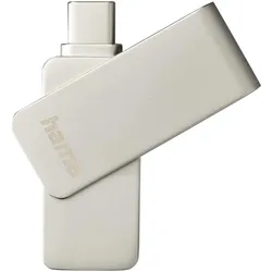 Hama USB-Stick Uni-C Rotate Pro, USB-C 3.1, 256GB, 90MB/s, Silber (256 GB, USB-C), USB Stick, Silber