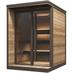 Weka Design Saunahaus Viira 1 mit Thermoholz - 40 mm Thermoholz Ohne Ofen