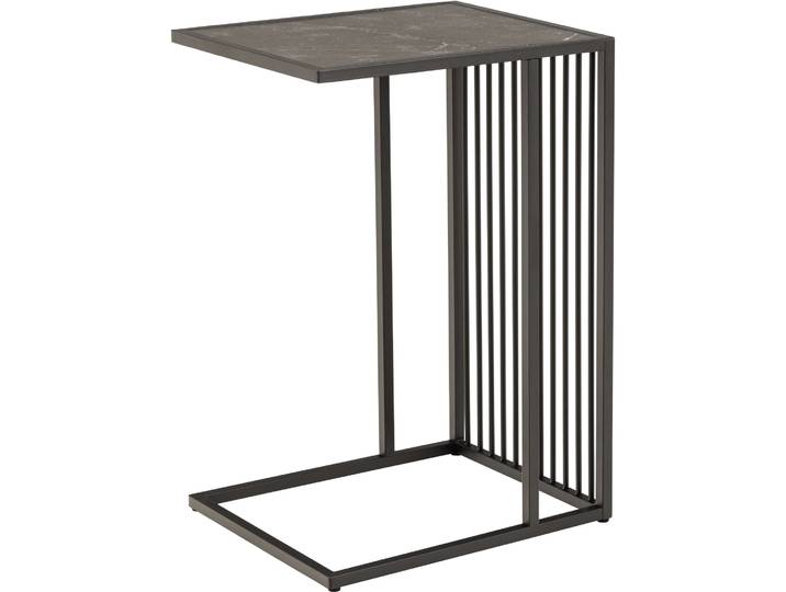 Couchtisch ACTONA GROUP Strington Beistelltisch, Belastbarkeit bis 20 kg, verschiedene Grössen , schwarz, B:35cm H:63cm T:43cm, Tische, Couchtisch, Ecktisch, Metalllamellen, in verschiedene Tischplatten, pflegeleicht