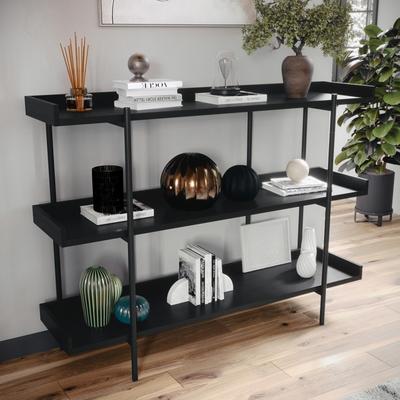 Martha Stewart Storage Display Bookcase with Vertical Steel Support Posts
