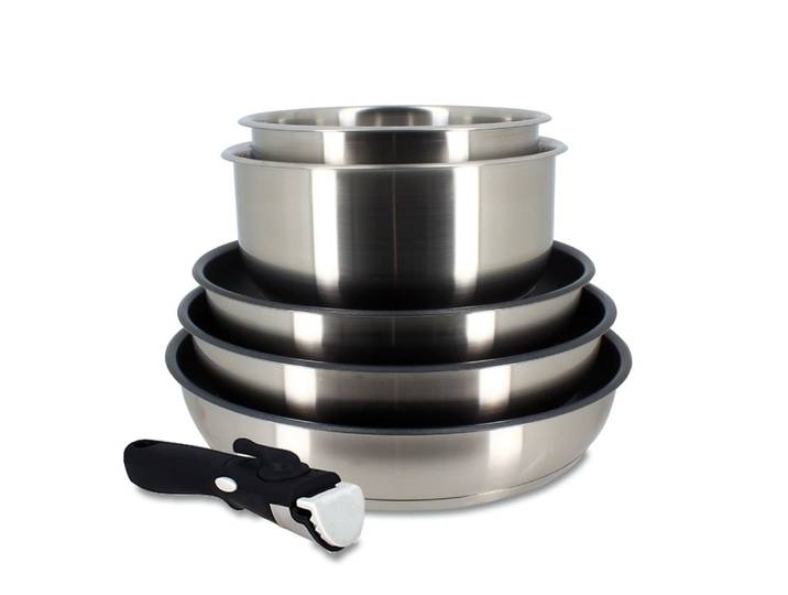 Batterie de cuisine 6 pièces en inox - tous feux