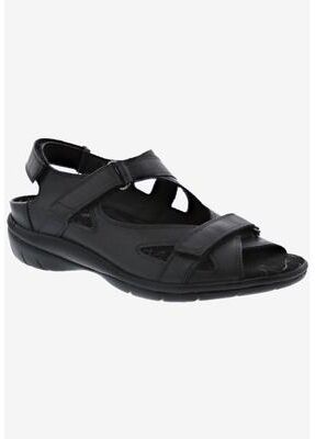 Wide Width Women's Drew Lagoon Sandals by Drew in Black (Size 6 1/2 W)