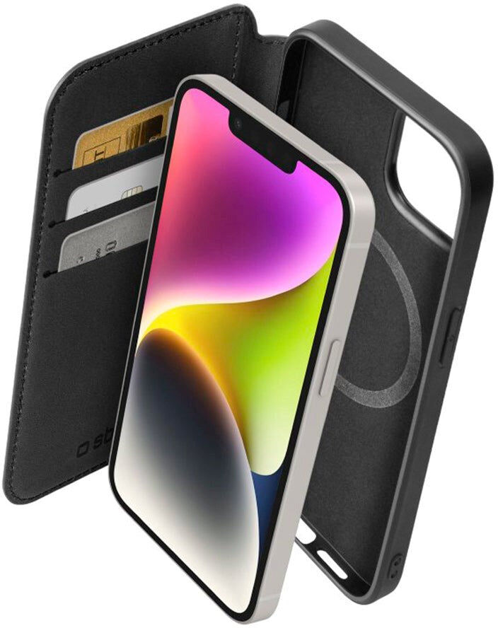 iPhone 14 / 13 SBS Wallet Mag Cover - MagSafe Kompatibel - Sort