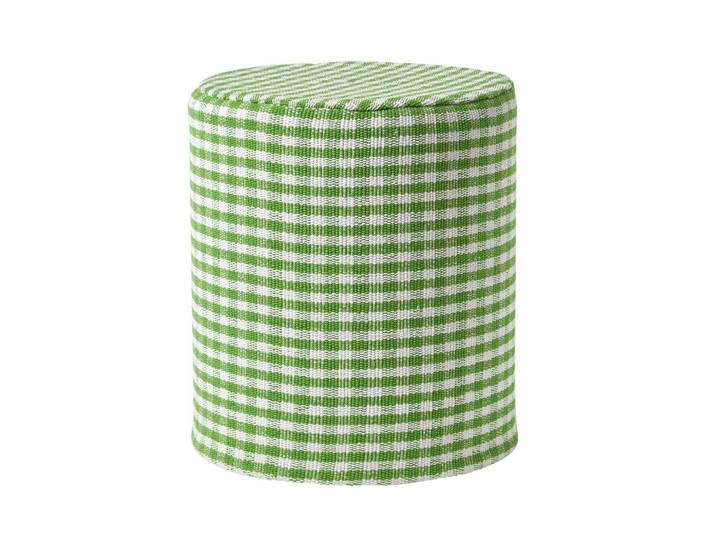 SITZPOUF Vichy-Karo grün, Hocker rund 40/40/42 cm