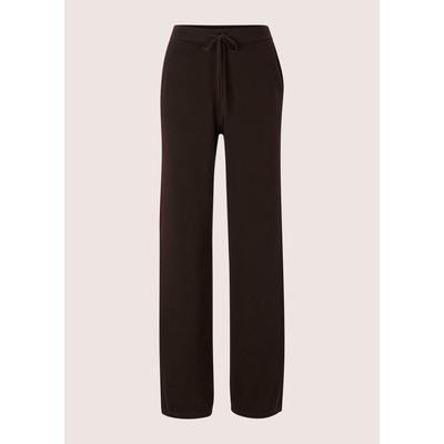 Schlupfhose MADELEINE "Hose Strickhose aus Schurwolle", Damen, Gr. 46, braun, Hosen Schlupfhose