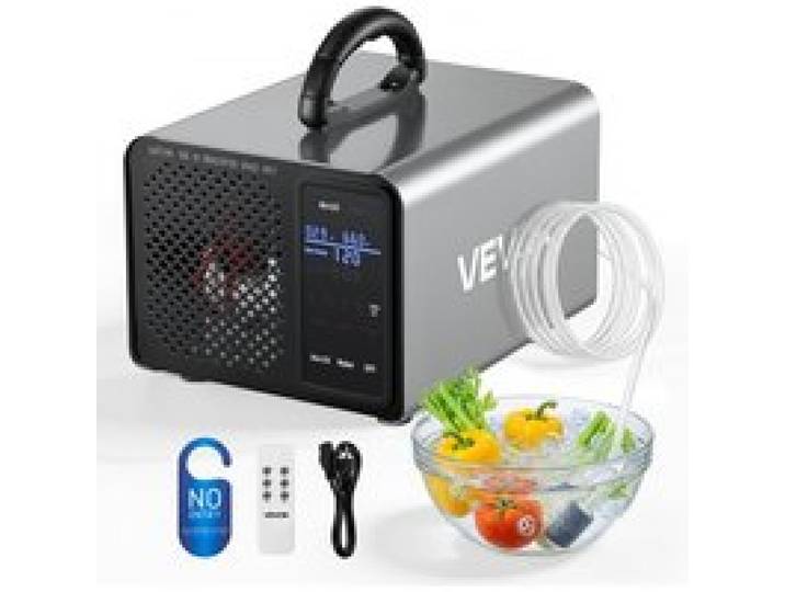VEVOR Ozongenerator 36000mg/h, Industrielles Ozongerät mit 15s Startverzögerung Wasser-Ozonisierung & Fernbedienung, Ozonisator für Max. 300㎡, Ozon-Luftreiniger gegen Gerüche für Auto Hotel Wohnung