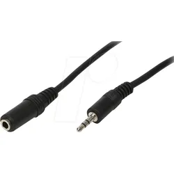 LOGILINK CA1055 - Audio Kabel, 3,5 mm 3-Pin Klinkenstecker auf Kupplung, 5 m