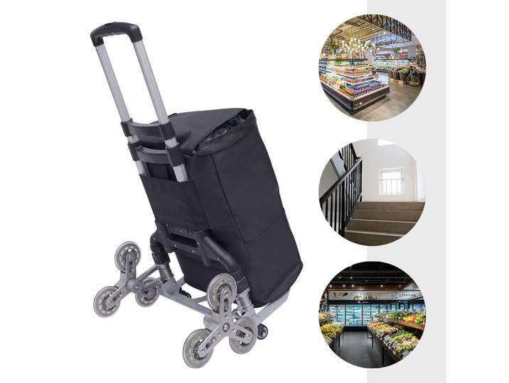Rap-Duty-Chariot d'escalade d'escalier pliant portable, camion à main pour délit, chariot à bagages pour se déplacer avec 6 roues et 4 roues universelles