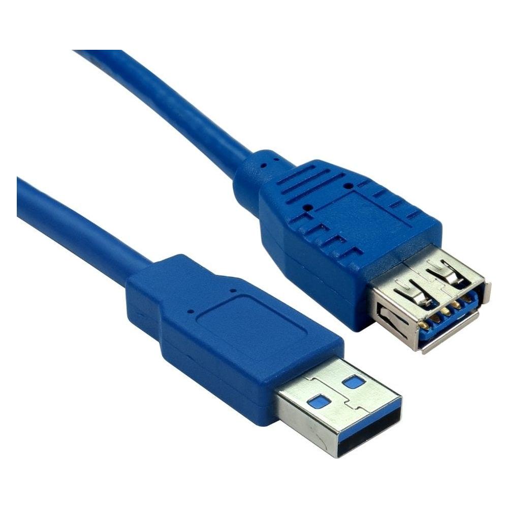 Cables Direct CDL 2MTR USB 3.0 A M - A F BLUE (2 m, USB 3.2 Gen 1) (USB3-822BL)
