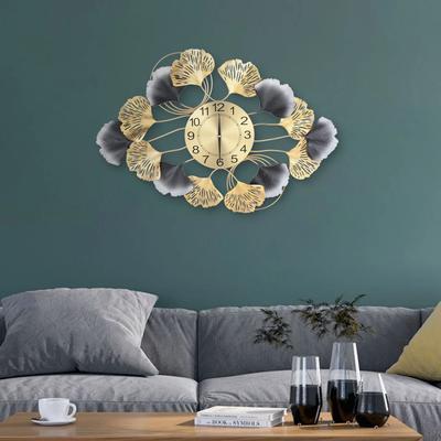 Inspired Living Modern Gold Statement Large Wall Clock For Living Room Decor Modern Gold Statement Large Wall Clock For Living Room Decor