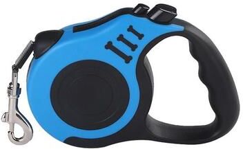 The Cart Load Automatic Retractable Dog Leash, Walking Lead With Comfortable Grip, Brake & Lock System, Eco friendly, Durable Pet blue