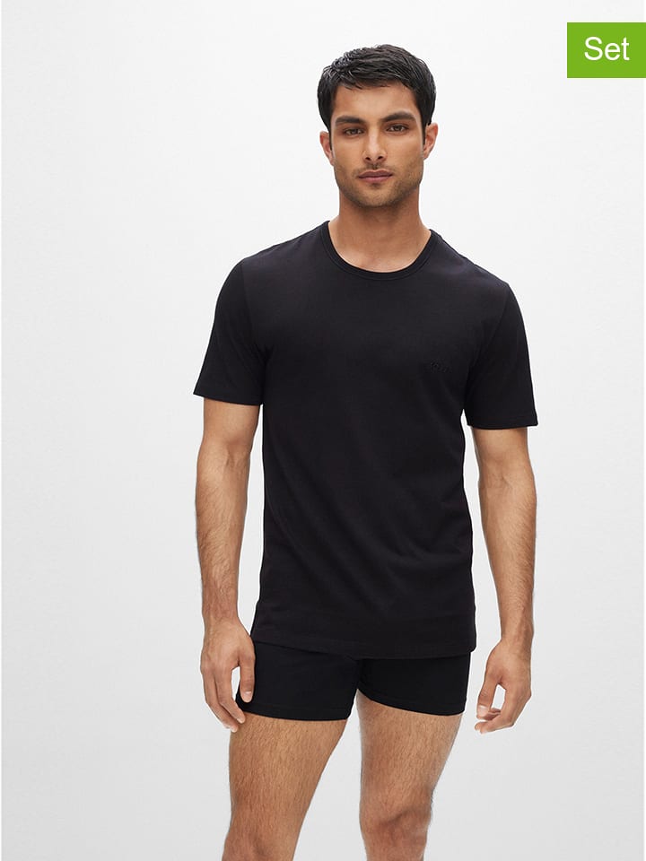 Hugo Boss Underwear 3er-Set: Shirts in Schwarz - XL