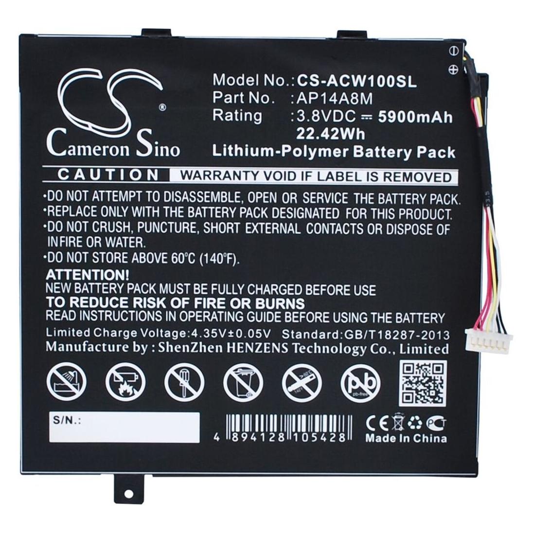 Battery for Acer A3-A20FHD etc (ACW100SL)
