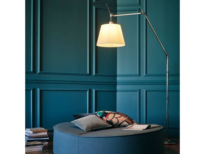 Artemide Stehleuchte Tolomeo Mega grau, Designer de Lucchi & Fassina, max. 186xmax. 327 cm
