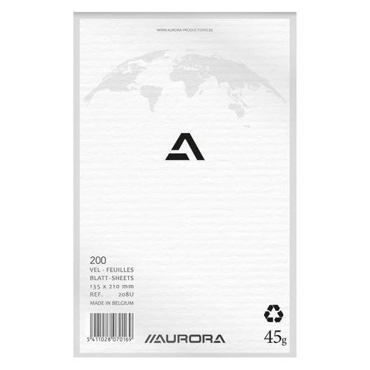 Aurora Notizbuch Geleimt Spezial Blanko Papier Weiss Nicht perforiert (A5, Blanko) (208U)