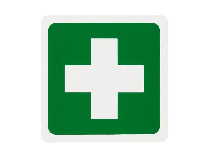 Schild Erste Hilfe Kreuz 7.5 × 7.5 cm