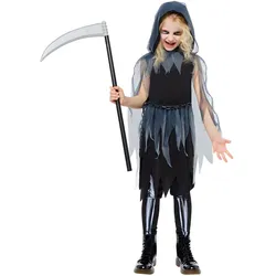 Amscan Little Grim Reaper Mädchenkostüm (116, 122, 128)