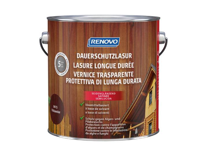 Renovo Dauerschutzlasur Palisander 4 l Seidenglanz