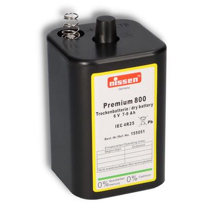 Akkuman Nissen Premium 800 4R25 Batterie 6V 7–9Ah – passend für Nissen Warnleuchten, Baken- & Baustellenlampen