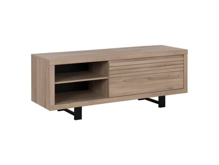 Mid.you Tv-Element Clay, Eiche, Holzoptik, 1 Fächer, 1 Schublade(n) Schubladen, 160x60x48 cm, ISO 9001, Pefc, DIN EN ISO 14001, DIN EN ISO 9001, Made in Europe, Kabeldurchlass, Wohnzimmer, TV Möbel, TV-Racks