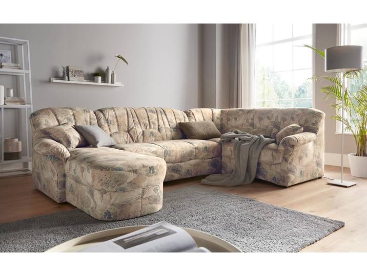 DOMO collection Bahia mit viel Platz, Breite 308cm, zeitloses Design, U-Form wahlweise mit Bettfunktion