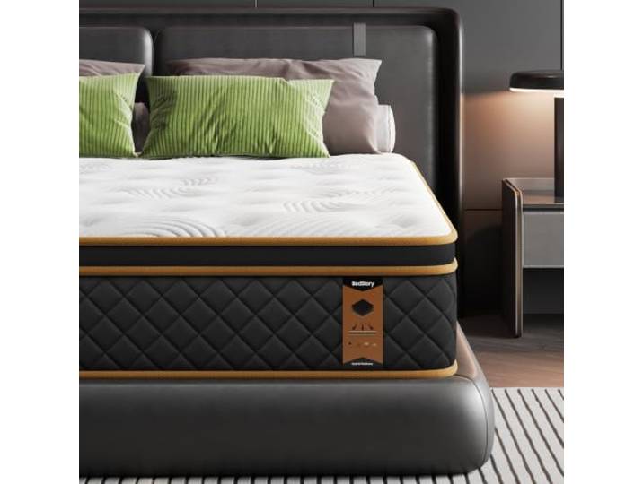 BedStory Taschenfederkernmatratze 120x200cm Härtegrad H3 Höhe 26cm Matratze H3 Höhe 26cm mit Öko-Tex Zertifiziert, 7 Zonen Taschenfederkernmatratze Mittelfeste,Federkernmatratze Komfortschaum