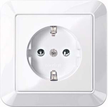 Merten Prise SCHUKO aws/gl avec plaque de recouvrement complète MEG2301-1025 (MEG2301-1025)