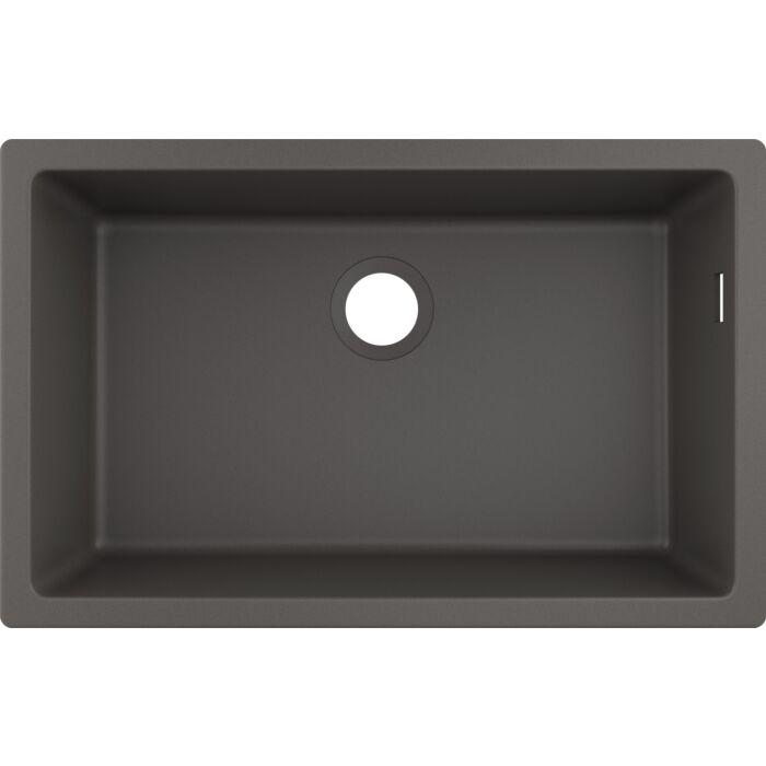 hansgrohe Unterbauspüle 43432290 710 x 450 mm, 1 Hauptbecken, steingrau