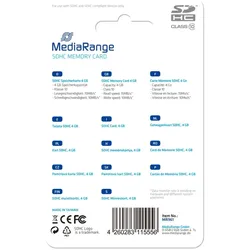 MediaRange 4GB SDHC Klasse 10