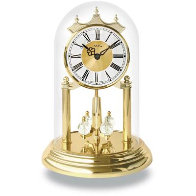 Jahresuhr AMS "J1202", gold (goldfarben), Tischuhren, Tischuhr, Quarzuhr, Wohnzimmer, Esszimmer, Made in Germany