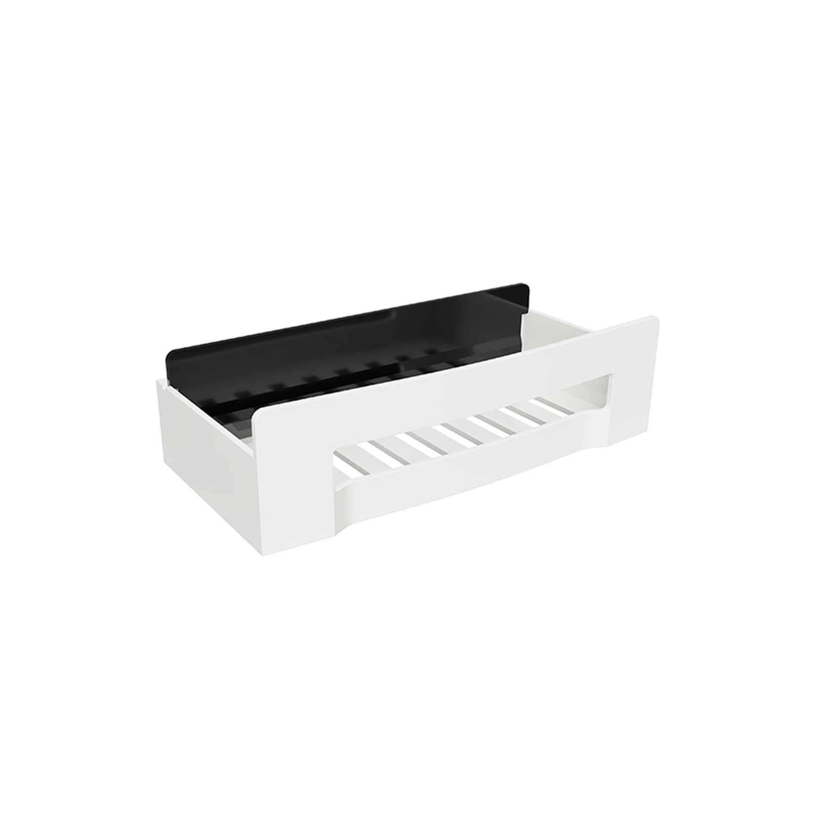 Brillantbad BYTRO Seifenkorb mit Spachtel Edelstahl Kunststoff Weiß 115x225x63 mm für Bad & Küche >> zum Bohren