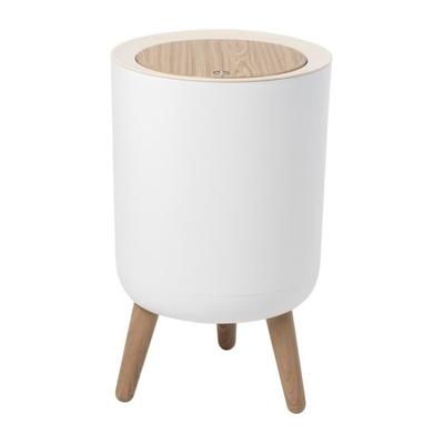 Kitchen Move Badezimmer-Mülleimer Push MALMO 7L Plastik holzfarben