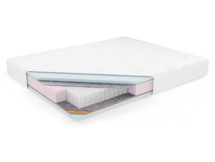 Taschenfederkernmatratze CLOUD 100x200 cm Pocket H2/H3 Matratze mit Kokos