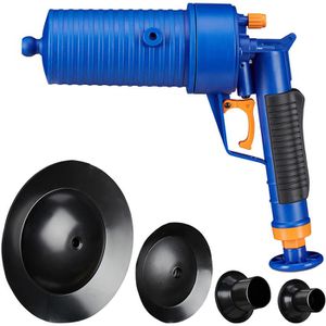 Relaxdays Abflusspumpe Pressluft Rohrreiniger, Ø Saugglocke 5cm, 6cm, 11,3cm & 20cm