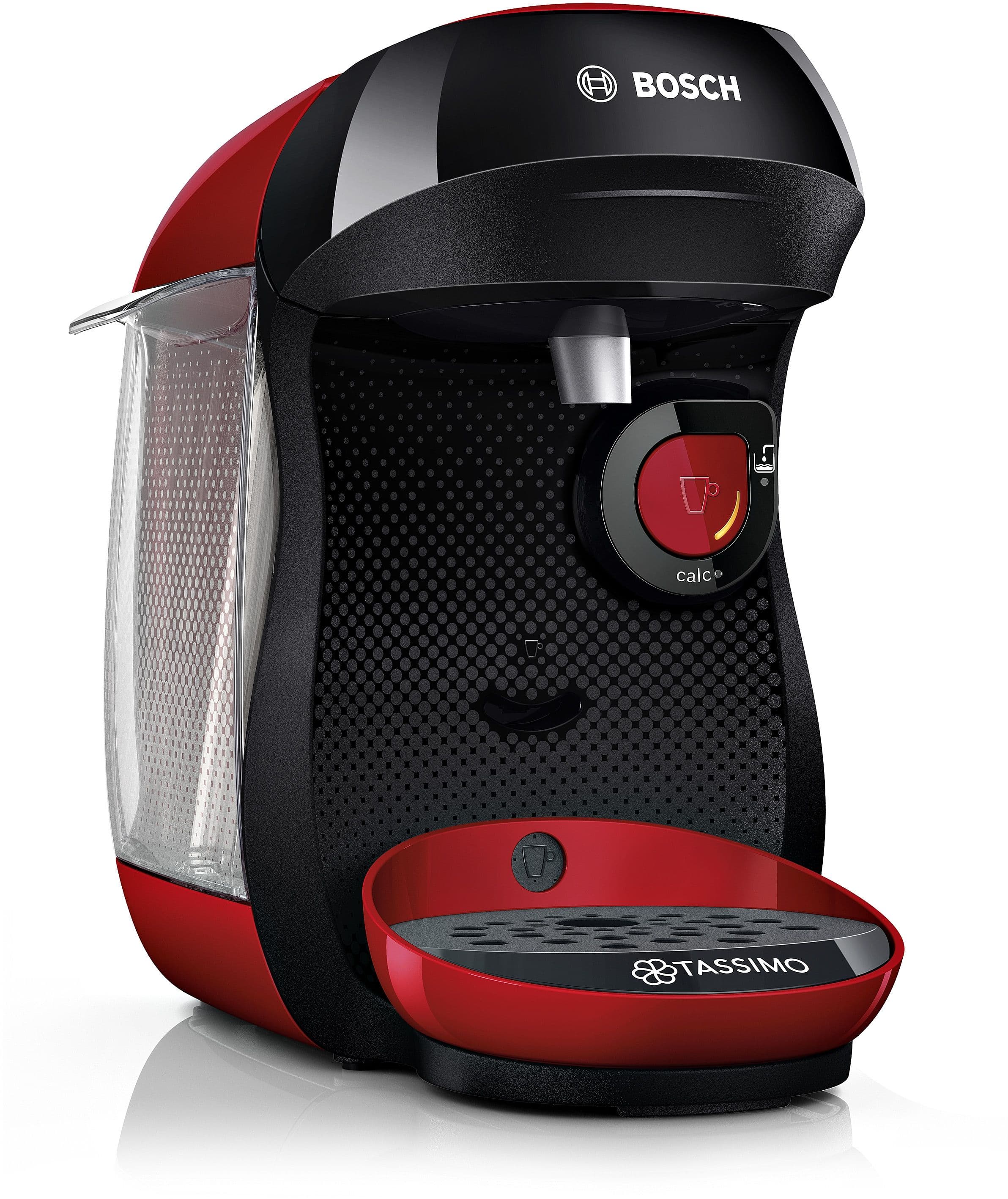 Bosch TAS103E Tassimo Happy friendly Kaffeekapsel Maschine (Schwarz, Rot)